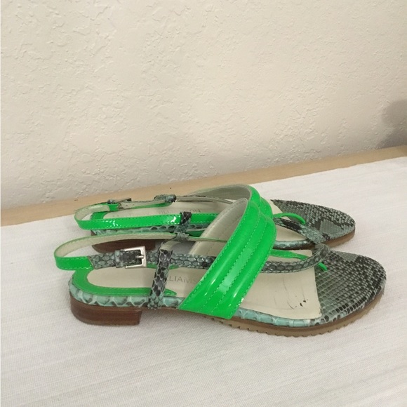Matthew Williamson Green Embossed Sandals size 38 - Picture 2 of 9